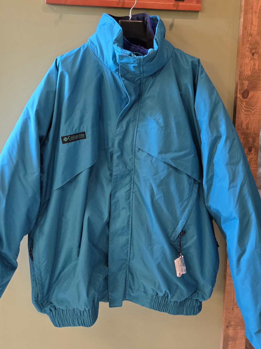 Whirlibird Columbia Teal Blue Men's Waterproof Ski/Snowboard Jacket